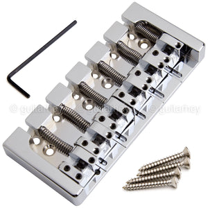 NEW Hipshot 6-String A Style Bridge for Bass ALUMINUM .656 String Space - CHROME