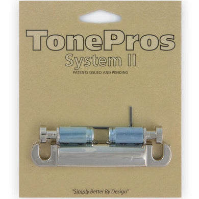 BRAND NEW TonePros T1ZS-N Locking Standard Stop Tailpiece Guitar Bridge - NICKEL