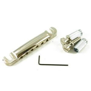 BRAND NEW TonePros T1ZS-N Locking Standard Stop Tailpiece Guitar Bridge - NICKEL