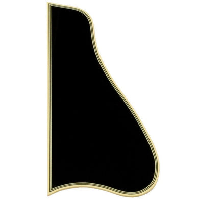 NEW Pickguard For Gibson L-5 Cutaway, Cream Binding, 8 inches in length - BLACK