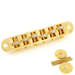 NEW Roller Tunematic BRIDGE for Gibson Les Paul SG TuneOMatic w/ ABR-1 post GOLD