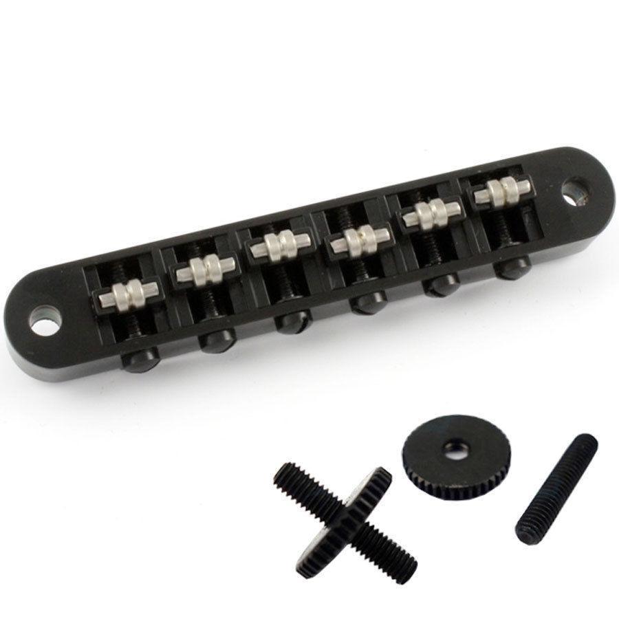 NEW Roller Tunematic BRIDGE for Gibson Les Paul SG TuneOMatic ABR-1 post - BLACK