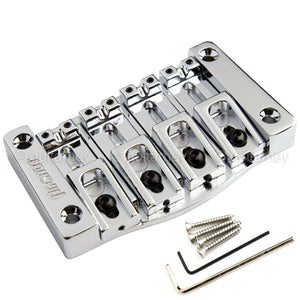 NEW Hipshot 4-String TransTone Bass Bridge Flat Mount .750" Spacing - CHROME