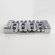 Load image into Gallery viewer, NEW Hipshot 4-String TransTone Bass Bridge Flat Mount .750&quot; Spacing - CHROME