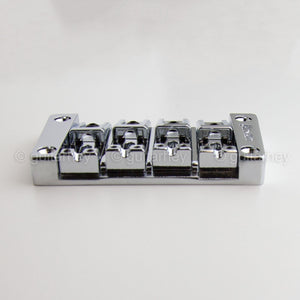 NEW Hipshot 4-String TransTone Bass Bridge Flat Mount .750" Spacing - CHROME