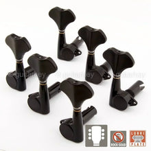 Load image into Gallery viewer, NEW Gotoh GB350 RES-O-LITE Aluminum Bass 6-String Tuning Keys L3+R3 Set - BLACK