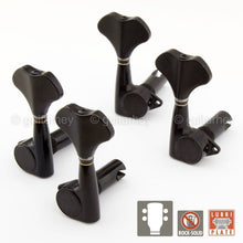 Load image into Gallery viewer, NEW Gotoh GB350 RES-O-LITE Aluminum Bass 4-String Tuning Keys L2+R2 Set - BLACK