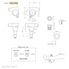 Load image into Gallery viewer, NEW Gotoh SG360 MG Magnum Locking L3+R3 PEARLOID Buttons Set 3x3 - COSMO BLACK