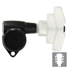 Load image into Gallery viewer, NEW Hipshot Grip-Lock Open-Gear w/ White Pearl IMPERIAL Buttons 3x3 - BLACK