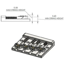 Load image into Gallery viewer, NEW Hipshot 5K400N KickAss Bass Bridge 4-String Retrofits Badass Bass - NICKEL