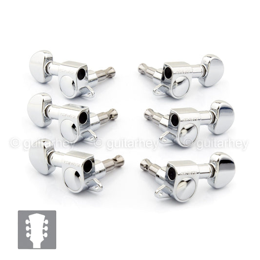 NEW Grover Mini Rotomatic Tuners L3+R3, 205C Tuning Keys Pegs 3x3 - CHROME