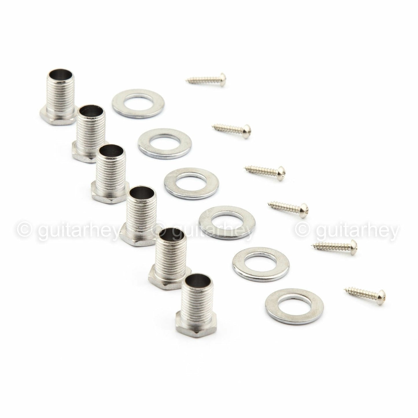 NEW Grover 205C Mini Rotomatic L3+R3 Tuners SET w/ AMBER Buttons 3x3 - CHROME