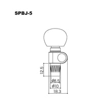 Carregar imagem no visualizador da galeria, Gotoh SPBJ-5-PW-N 5th String BANJO Tuning Key 13:1 w/ White Pearl Knob - NICKEL