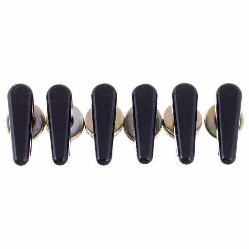 NEW Power Pins 2.0 w/ Power Plate for Acoustic Guitar Bridge Pins - BLACK