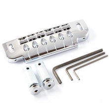 Load image into Gallery viewer, NEW Gotoh 510UB Wrap Around Guitar Bridge Tailpiece w/ Stud Lock - CHROME