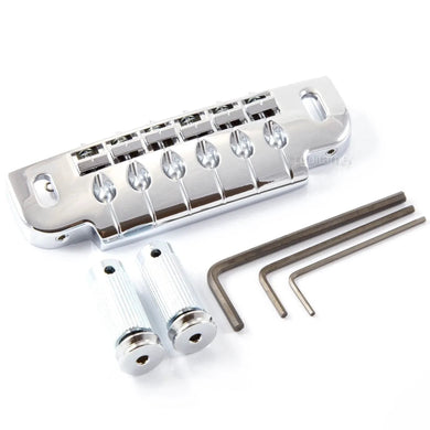 NEW Gotoh 510UB Wrap Around Guitar Bridge Tailpiece w/ Stud Lock - CHROME