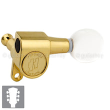 Carregar imagem no visualizador da galeria, NEW Hipshot Classic Tuners Pearloid Buttons Set Schaller Style Mini 3x3 - GOLD