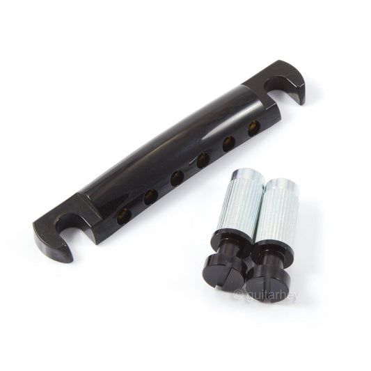 NEW Gotoh GE101A Aluminum Stop Tailpiece w/ Studs - BLACK