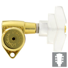 Carregar imagem no visualizador da galeria, NEW Hipshot Grip-Lock Open-Gear w/ White Pearl IMPERIAL Buttons 3x3 - GOLD