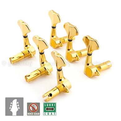 NEW Gotoh GB707 6-Strings Bass Machine Heads Tuners Set w/ Screws - 3x3 - GOLD