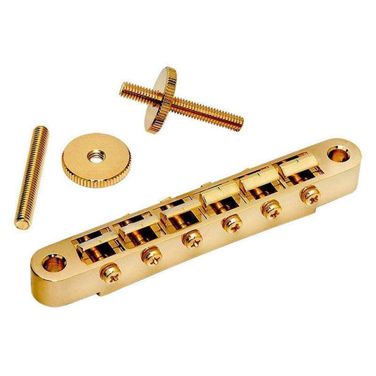 NEW Gotoh GE104B ABR-1 Tunematic Tune-o-matic Bridge w/ M4 Threaded Posts - GOLD