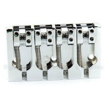 Carregar imagem no visualizador da galeria, NEW Hipshot 5A4FM1AC 4 string A Style Fender Mount Aluminum Bass Bridge - CHROME