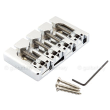 Carregar imagem no visualizador da galeria, NEW Hipshot 5A4FM2AC 4 string A Style Fender Mount Aluminum Bass Bridge - CHROME