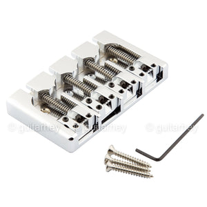 NEW Hipshot 5A4FM2AC 4 string A Style Fender Mount Aluminum Bass Bridge - CHROME