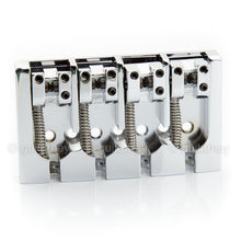 Load image into Gallery viewer, NEW Hipshot 5A4FM2AC 4 string A Style Fender Mount Aluminum Bass Bridge - CHROME