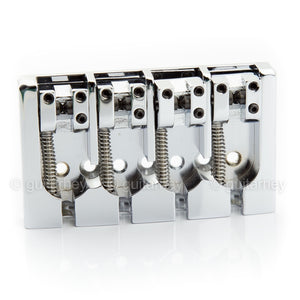 NEW Hipshot 5A4FM2AC 4 string A Style Fender Mount Aluminum Bass Bridge - CHROME