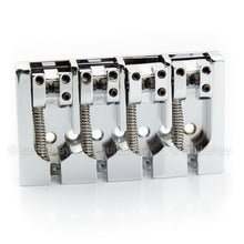 Carregar imagem no visualizador da galeria, NEW Hipshot 5A4FM2AC 4 string A Style Fender Mount Aluminum Bass Bridge - CHROME