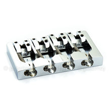 Load image into Gallery viewer, NEW Hipshot 5A4FM2AC 4 string A Style Fender Mount Aluminum Bass Bridge - CHROME