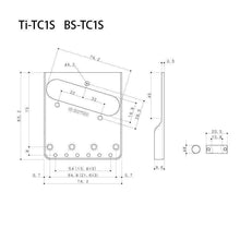 Carregar imagem no visualizador da galeria, NEW Gotoh BS-TC1S Steel Tele Bridge, Cut Down Sides, Brass Saddles - NICKEL