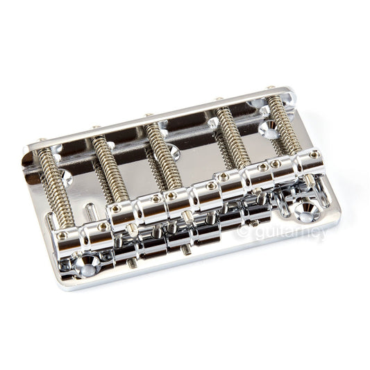 NEW Gotoh 205B-5 Vintage Style Bass Bridge Brass Saddles 5-String - CHROME