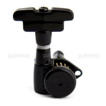 Load image into Gallery viewer, NEW Hipshot Grip-Lock Open-Gear TUNERS w/ Imperial Buttons D03 Set 3x3 - BLACK