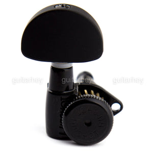 NEW Hipshot Grip-Lock Open-Gear TUNERS w/ Large DOME Buttons N02 Set 3x3 - BLACK