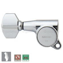 Load image into Gallery viewer, NEW Gotoh SG381-07 R6 Set 6 in line Mini Tuners w/ screws LEFT HANDED - CHROME