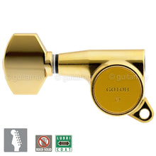 Load image into Gallery viewer, NEW Gotoh SG381-07 R6 Set 6 in line Mini Tuners w/ screws LEFT HANDED - GOLD