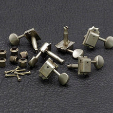 Carregar imagem no visualizador da galeria, NEW Gotoh SD91-05M 6-In-Line Tuning Keys STAGGERED Height Posts - AGED NICKEL