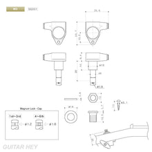 Load image into Gallery viewer, NEW Gotoh SG301 MG Set L3+R3 TORTOISE Buttons Magnum Locking Tuners 3x3 - CHROME