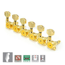 Load image into Gallery viewer, NEW Gotoh SG381-07 HAPM 6 in line Adjustable Height Magnum Locking Tuners - GOLD