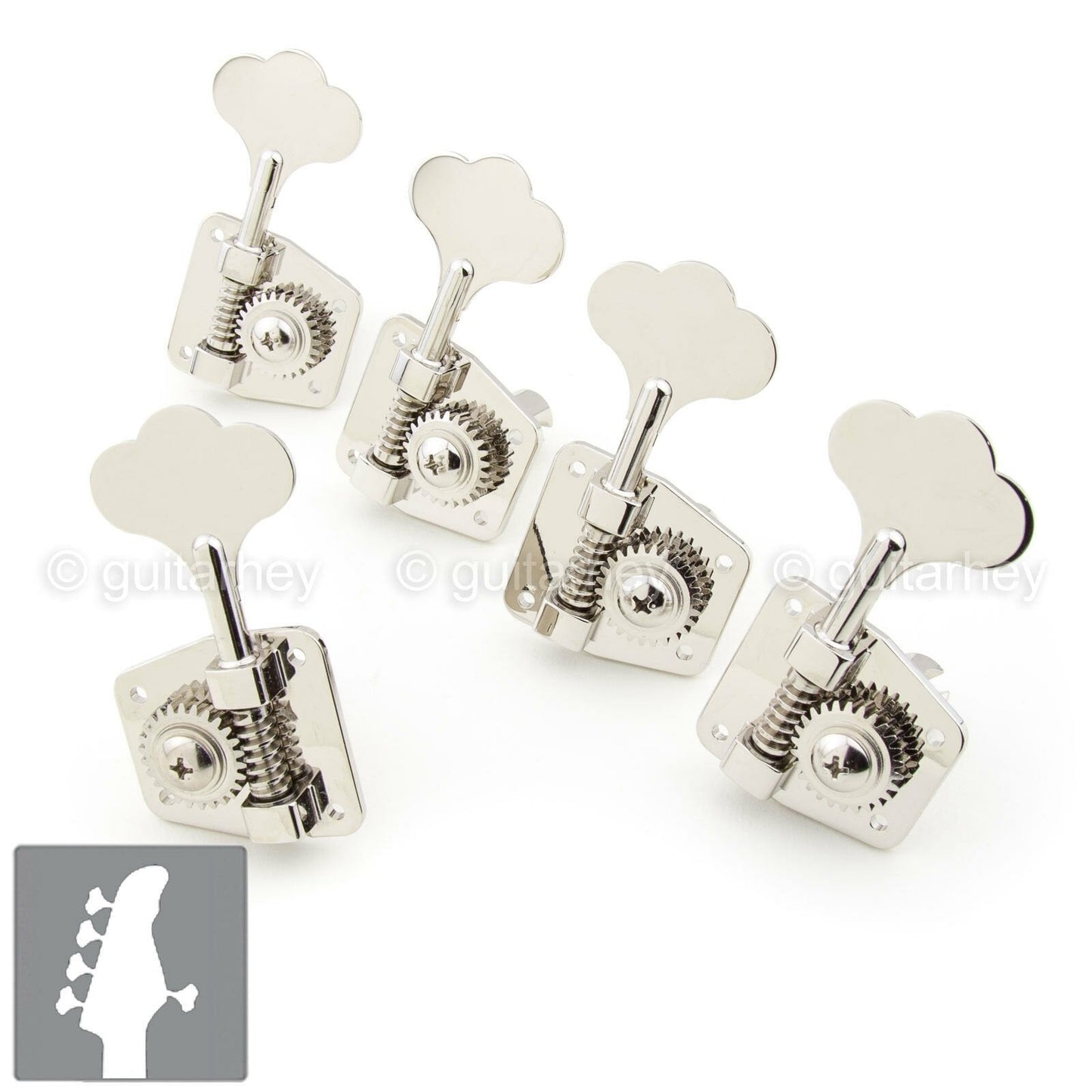 NEW Gotoh GB29 Machine Head Set 5-Strings Bass L4+R1  w/ screws - 1:26 - NICKEL
