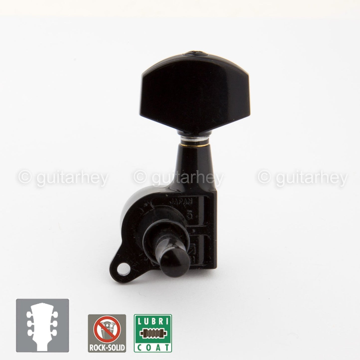 NEW Gotoh SG381-01 LARGE BUTTONS L3+R3 Tuning Keys Tuners Set 3x3 - BLACK