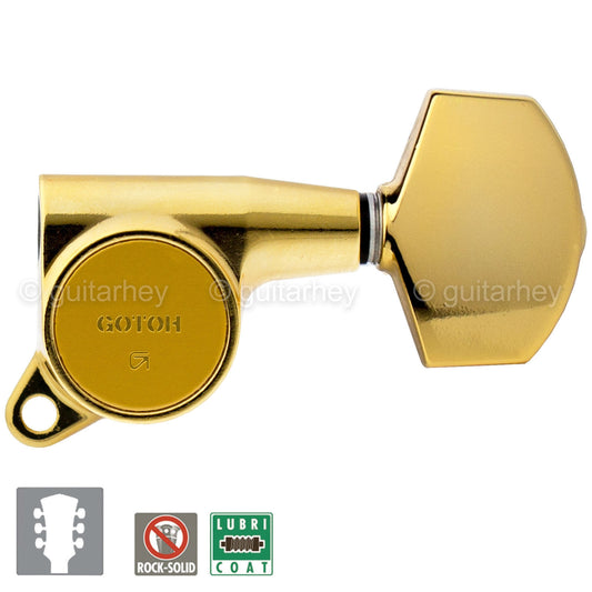 NEW Gotoh SG381-01 Tuners Keys LARGE Buttons Set Tuning w/ Screws - 3x3 - GOLD