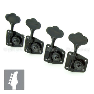 NEW Gotoh GB29 Machine Head Set 4-Strings Bass Side 4 in line - 1:26 - BLACK