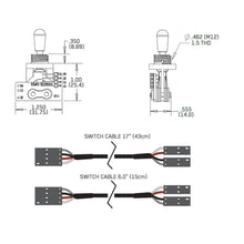 Load image into Gallery viewer, NEW EMG SOLDERLESS EMG 3 WAY POSITION TOGGLE SWITCH GIBSON STD STYLE IMPORT B289