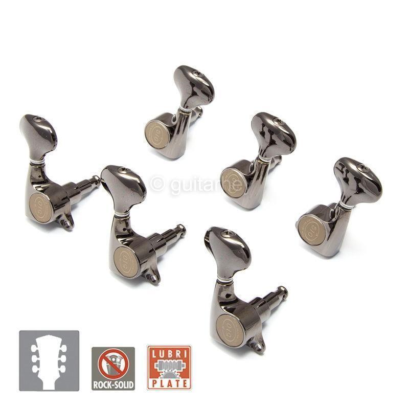 NEW Gotoh SGS510-L5 Super Machine Heads L3+R3 Tuners Set MIJ 3x3 - COSMO BLACK