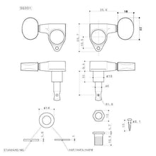 Carregar imagem no visualizador da galeria, BRAND NEW Gotoh SG301-P2 MG MAGNUM LOCK Locking Key Set L3+R3 3X3 Tuner - BLACK