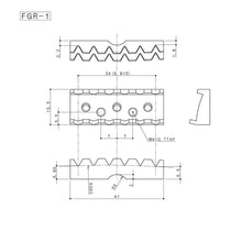 Load image into Gallery viewer, GOTOH FGR-1 Floyd Rose Guitar Locking Nut Bottom Mount R2 1 5/8&quot; (41mm) - BLACK