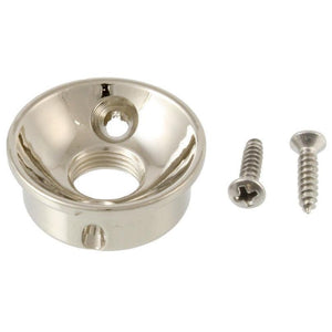 NEW Electrosocket Round Retrofit Tele Jack NICKEL + Switchcraft #11 Input 1/4"